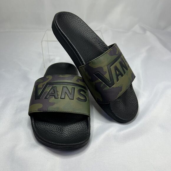VANS Other - Vans Men's Camo Slides Slip-On Sandals Black Green Brown Size 7